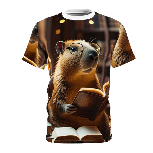 Bookworm Capybara – Literary Escape T-Shirt 📖🦫 - ART OF ROYALS