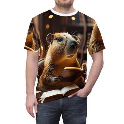 Bookworm Capybara – Literary Escape T-Shirt 📖🦫 - ART OF ROYALS