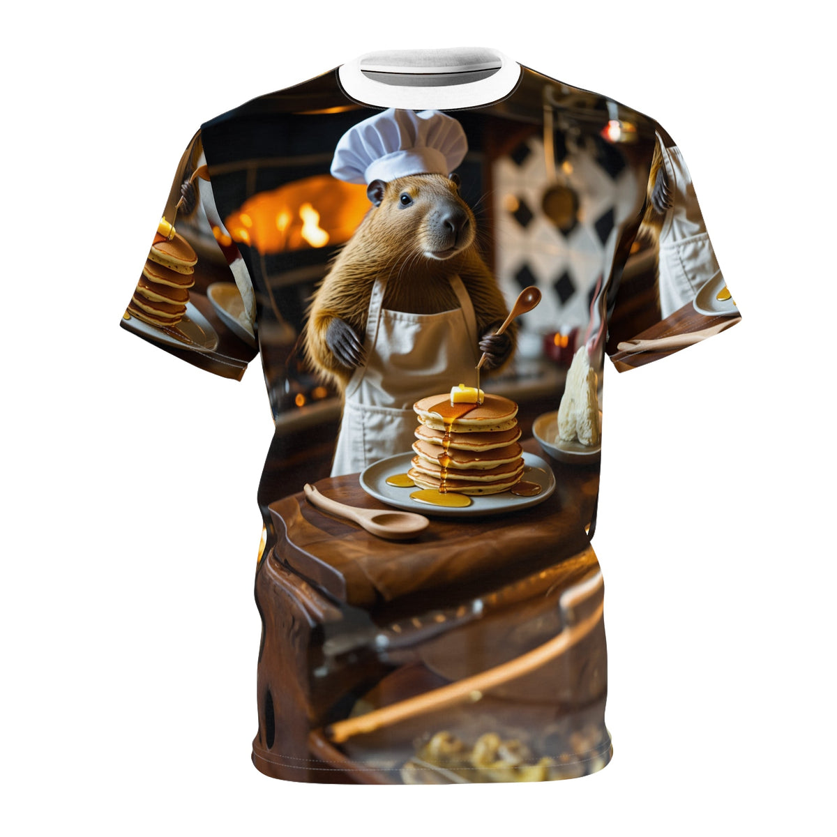 Breakfast Lover Capybara T-Shirt 🥞☕ - ART OF ROYALS
