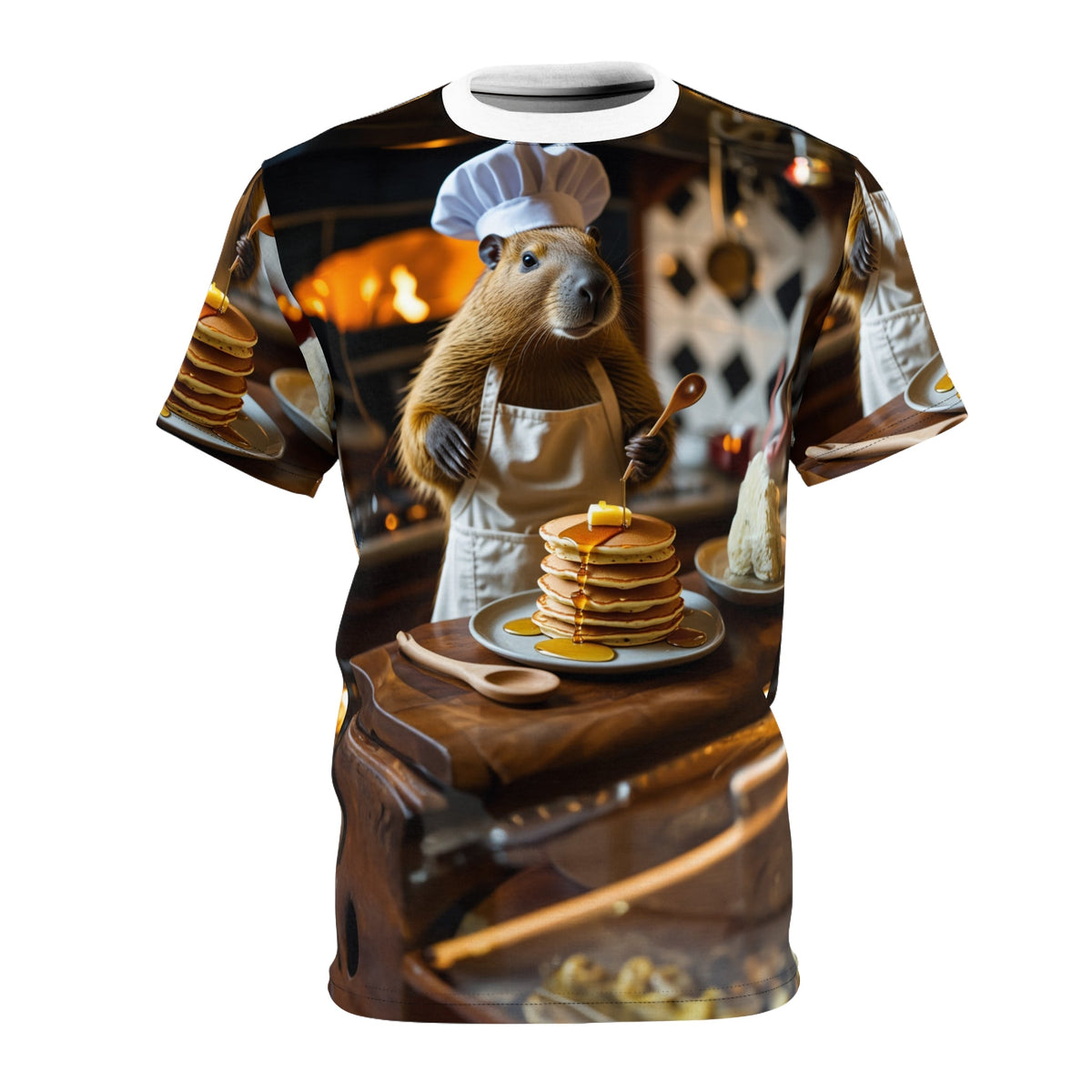 Breakfast Lover Capybara T-Shirt 🥞☕ - ART OF ROYALS