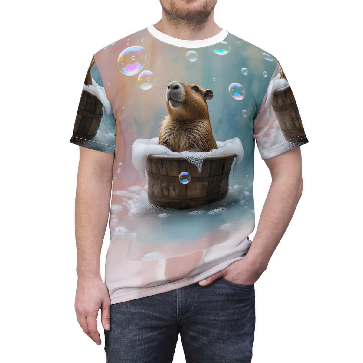 Bubble Bliss – Relaxing Spa Capybara T-Shirt 🛁✨ - ART OF ROYALS