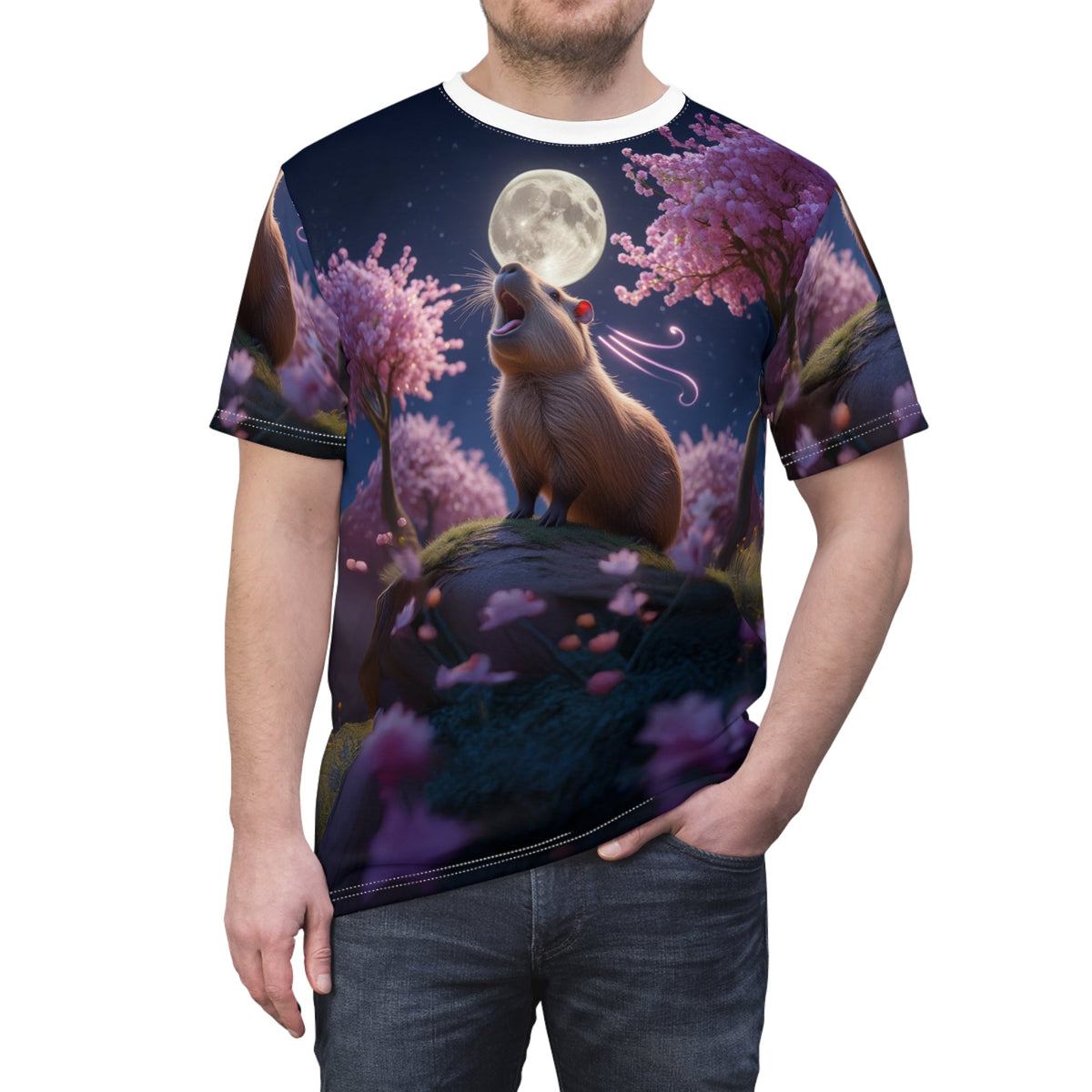 Capybara Moon Serenade – Mystical Night - ART OF ROYALS