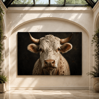 Speckled Cow Studio Portrait Wrapped Canvas Wall Art – Moody Farmhouse Photography Print - ART OF ROYALS