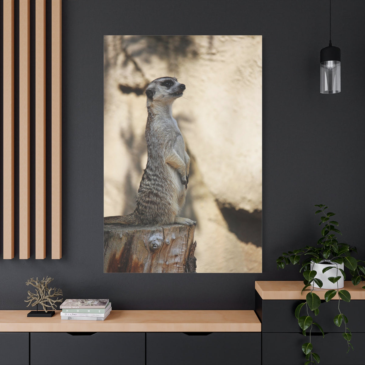 Charming Meerkat – A Striking Portrait of Nature’s Watchful Guardian - ART OF ROYALS