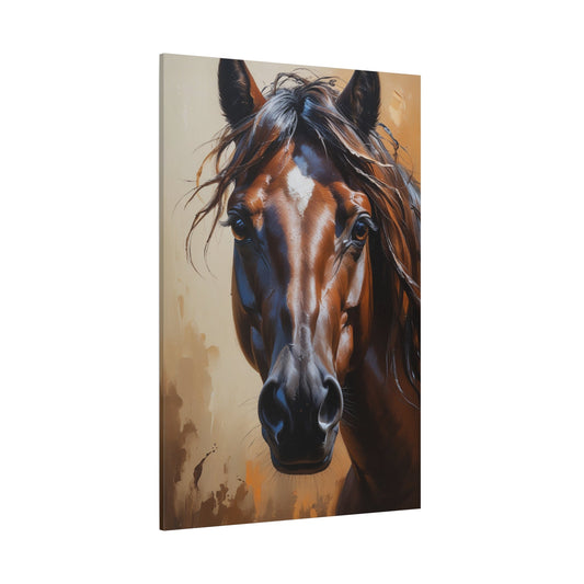 Cinematic Elegance – Close-Up of a Majestic Stallion - ART OF ROYALS
