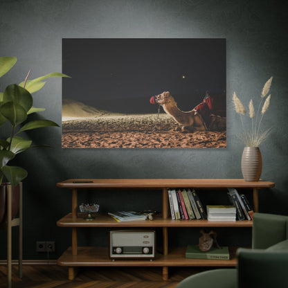 Cosmic Camel Canvas Wall Art – Mystical Journey Under the Galaxy - ART OF ROYALS