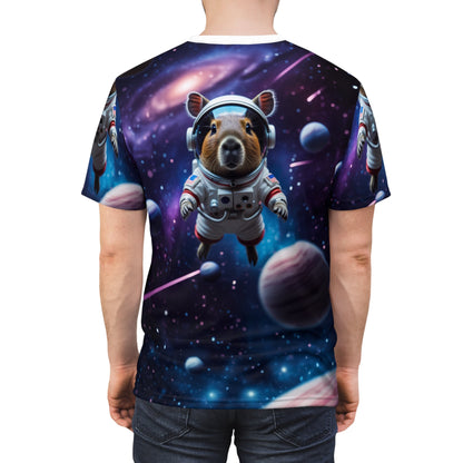 Cosmic Capybara – Galactic Explorer T-Shirt - ART OF ROYALS