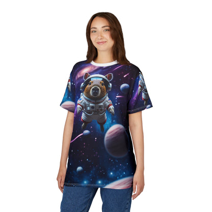 Cosmic Capybara – Galactic Explorer T-Shirt - ART OF ROYALS