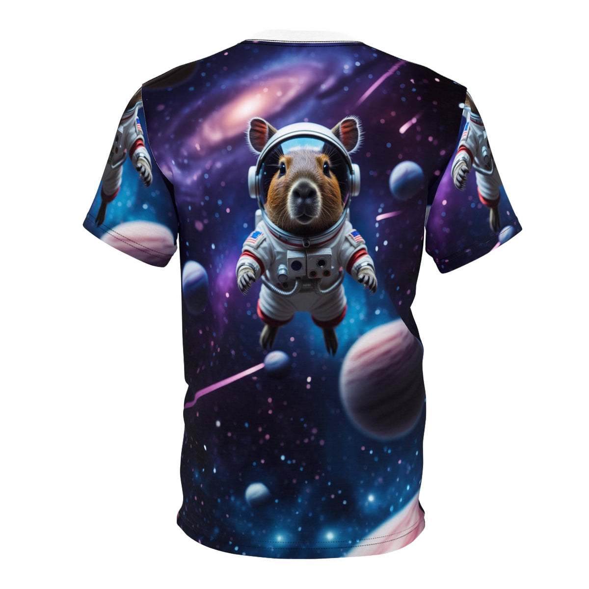 Cosmic Capybara – Galactic Explorer T-Shirt - ART OF ROYALS