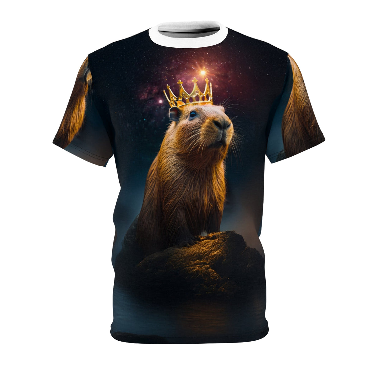 Cosmic Capybara King – Royal T-Shirt - ART OF ROYALS