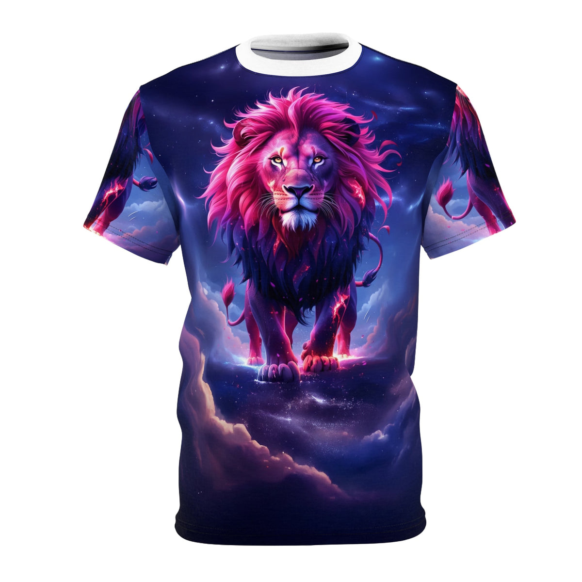 🔥 Cosmic Inferno Lion – Galactic Power T-Shirt - ART OF ROYALS