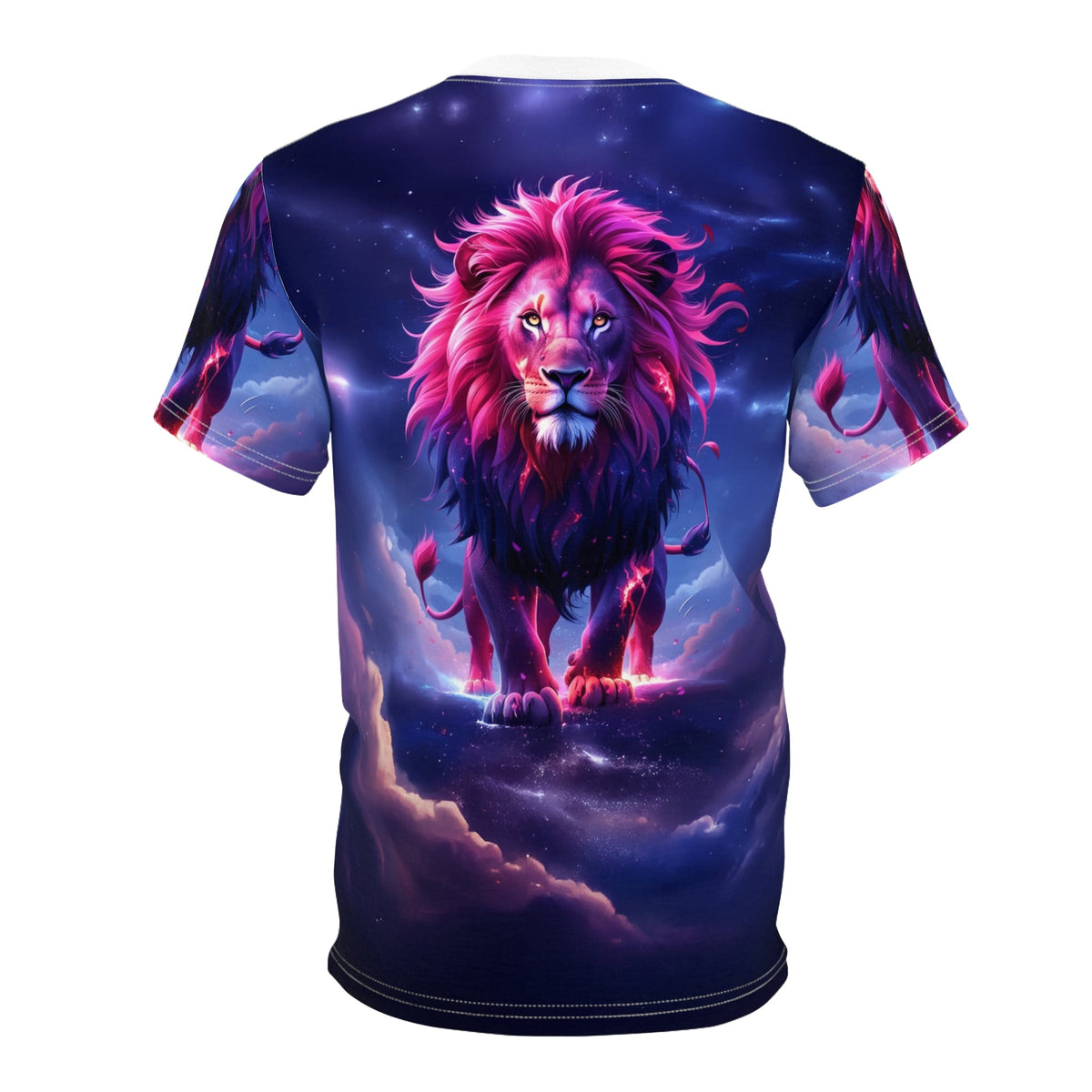🔥 Cosmic Inferno Lion – Galactic Power T-Shirt - ART OF ROYALS