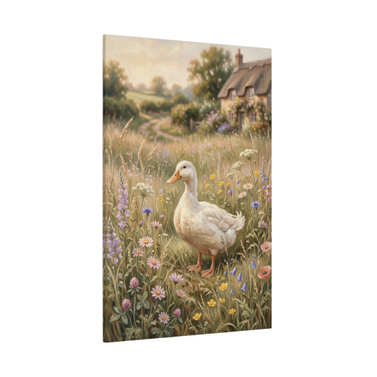 Countryside Calm White Duck Canvas Wall Art – Rustic Farmhouse Meadow Decor - ART OF ROYALS