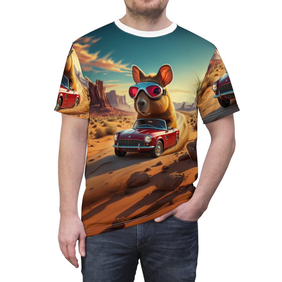 Desert Nomad: Capybara on a Roadtrip - ART OF ROYALS