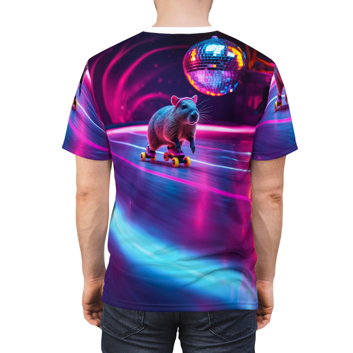 Disco Capybara Party T-Shirt 🪩🌈 - ART OF ROYALS