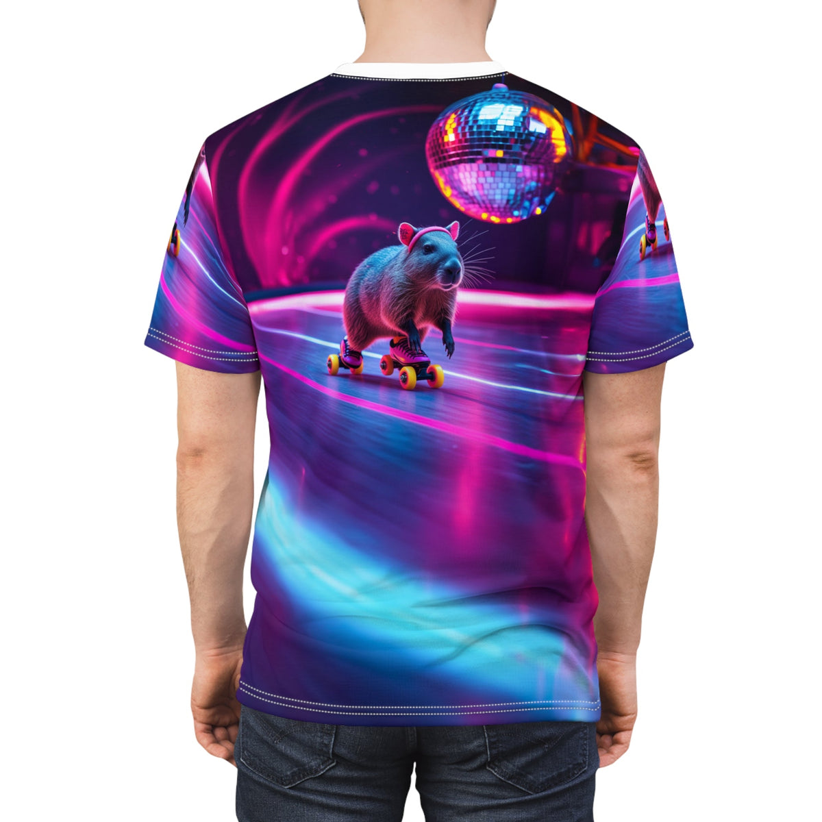 Disco Capybara Party T-Shirt 🪩🌈 - ART OF ROYALS