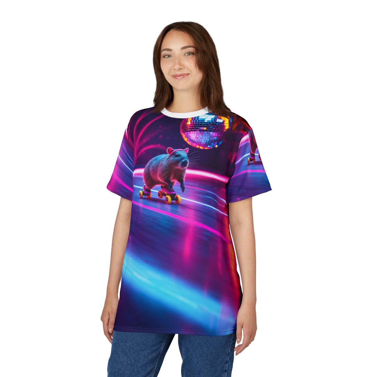 Disco Capybara Party T-Shirt 🪩🌈 - ART OF ROYALS
