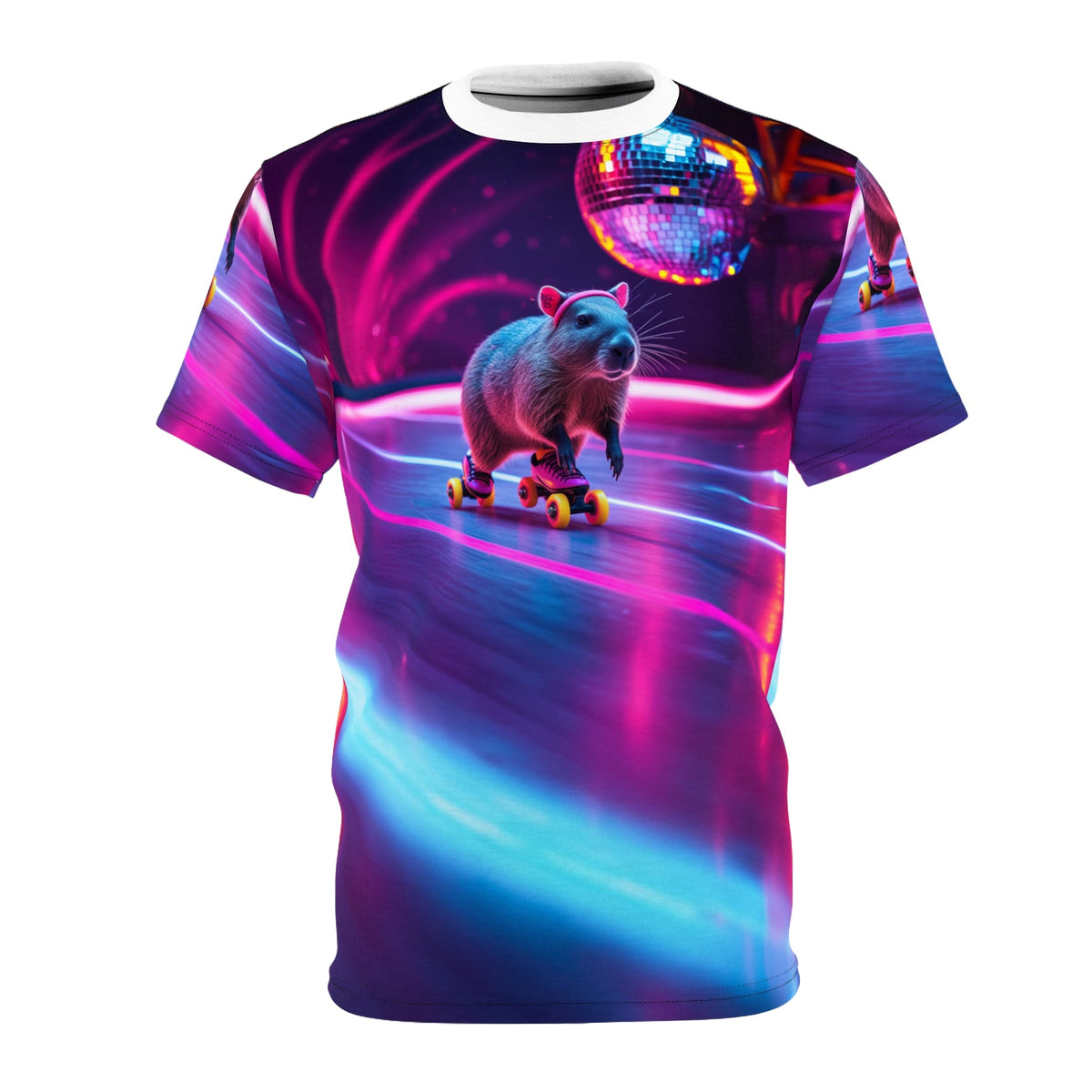 Disco Capybara Party T-Shirt 🪩🌈 - ART OF ROYALS