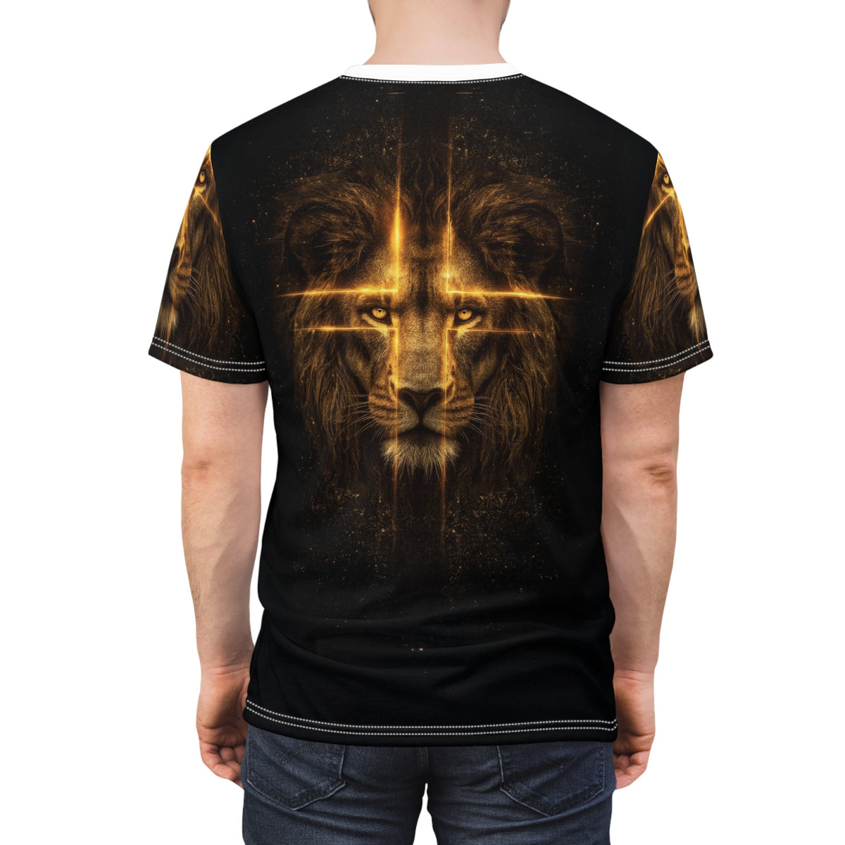⚡ Divine Radiance Lion – Golden Power T-Shirt - ART OF ROYALS