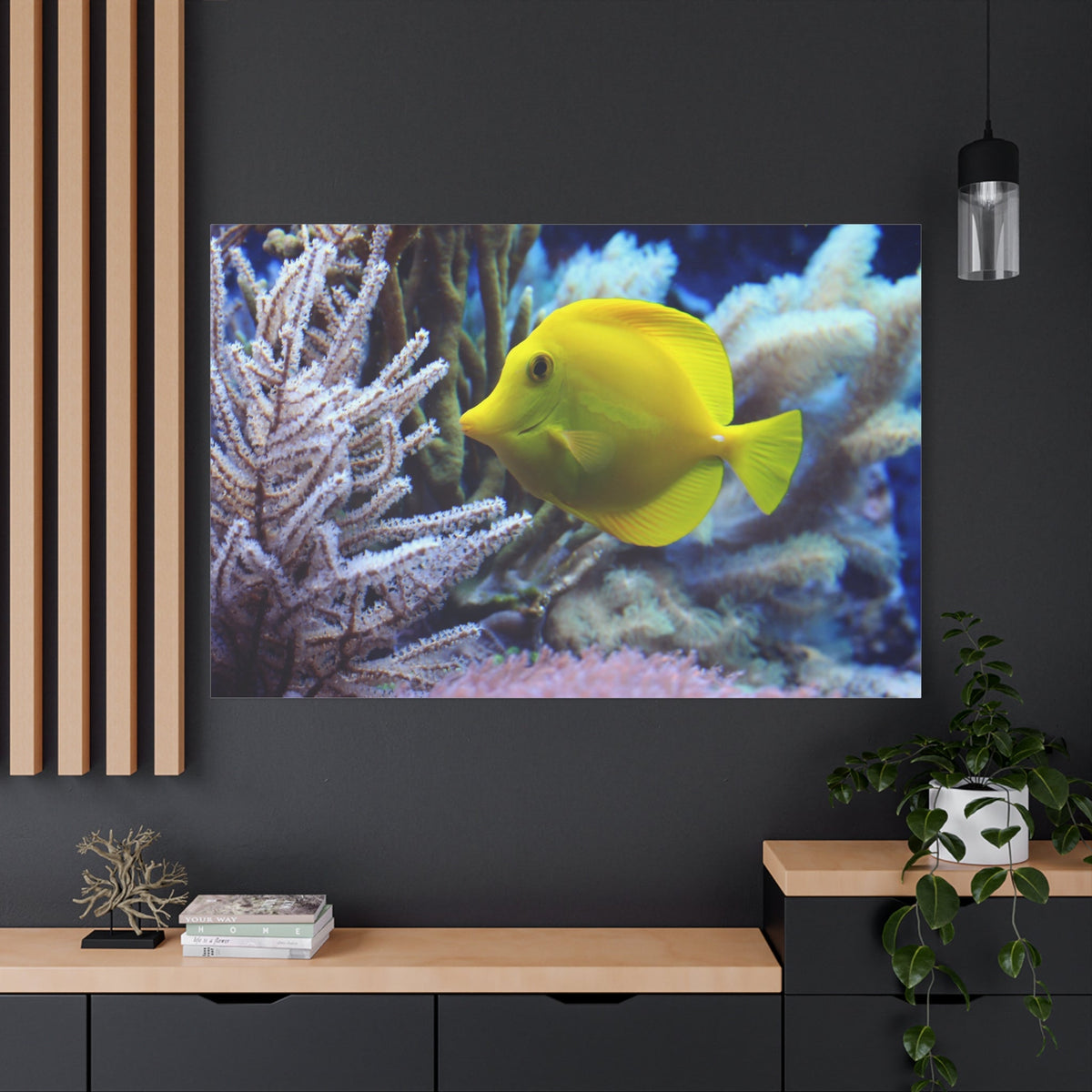 Doctor Fish Coral Reef Canvas Wall Art – Vibrant Underwater Scene - ART OF ROYALS