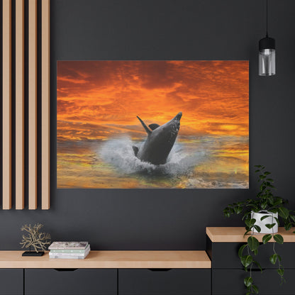 Dolphin’s Joyful Leap – Ocean’s Elegance in Motion - ART OF ROYALS
