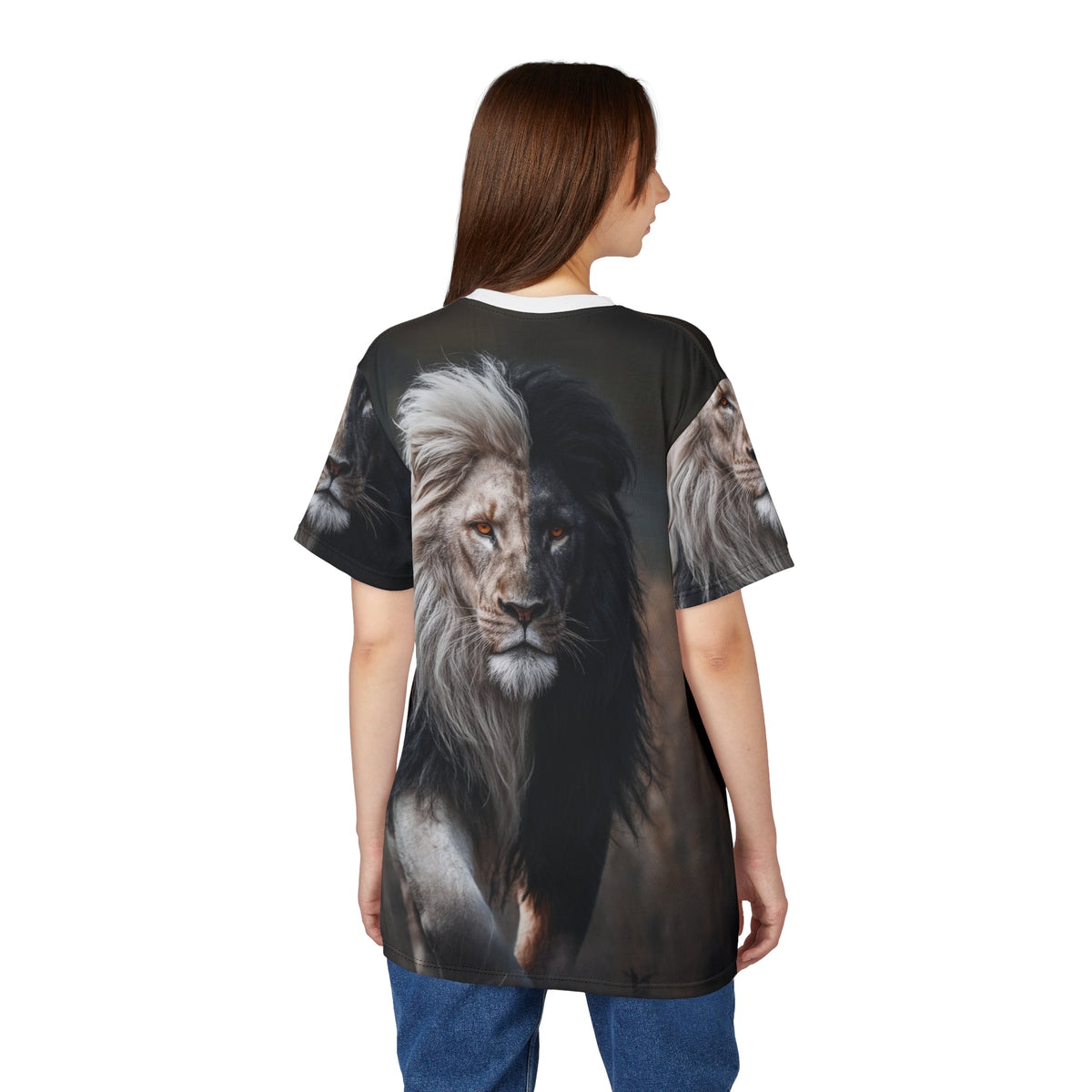 ⚫⚪ Dual Majesty – Yin Yang Lion T-Shirt - ART OF ROYALS