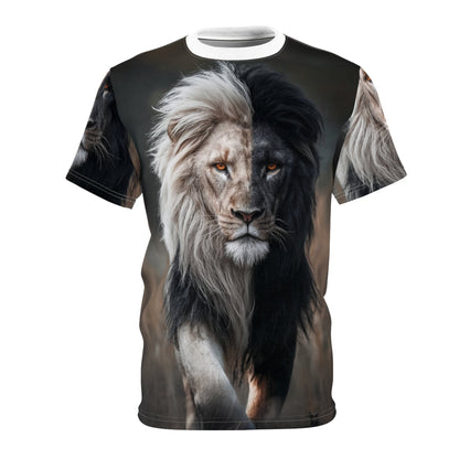 ⚫⚪ Dual Majesty – Yin Yang Lion T-Shirt - ART OF ROYALS