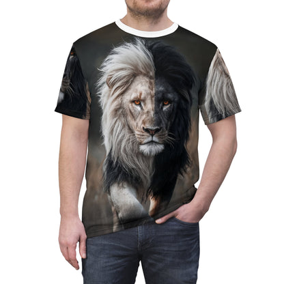 ⚫⚪ Dual Majesty – Yin Yang Lion T-Shirt - ART OF ROYALS