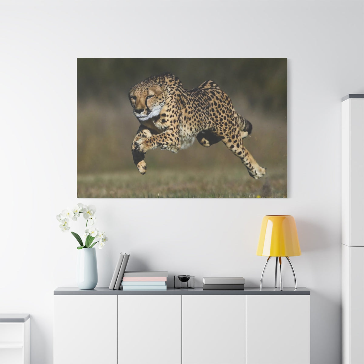 Dynamic Cheetah Chase Canvas Wall Art - Wildlife in Action - ART OF ROYALS