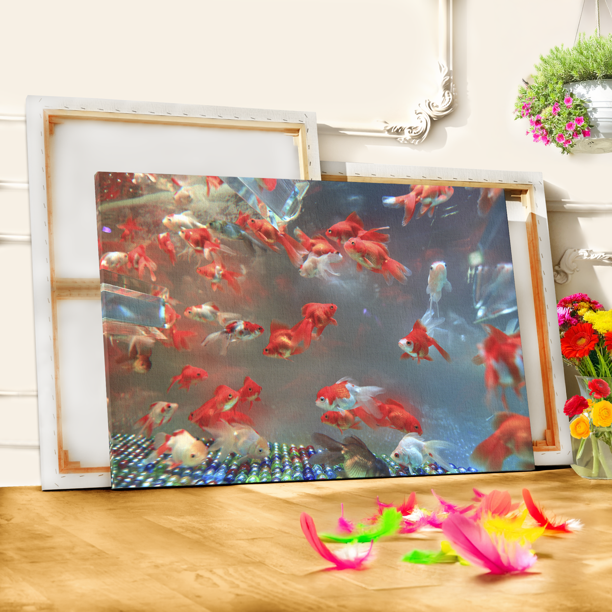 Elegant Marble Fish in Aquarium - Stunning Underwater Photography - ART OF ROYALS