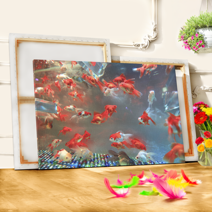 Elegant Marble Fish in Aquarium - Stunning Underwater Photography - ART OF ROYALS