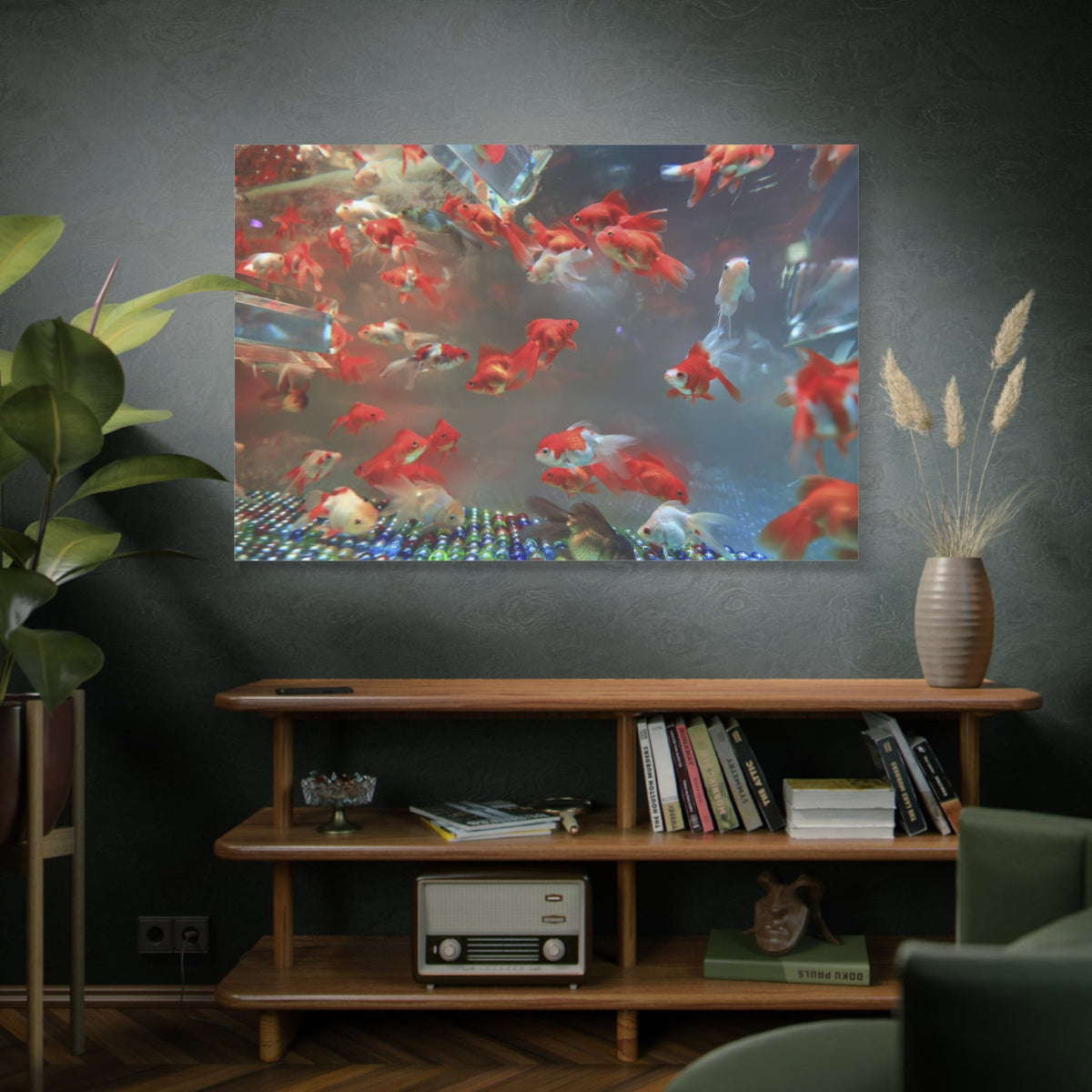 Elegant Marble Fish in Aquarium - Stunning Underwater Photography - ART OF ROYALS