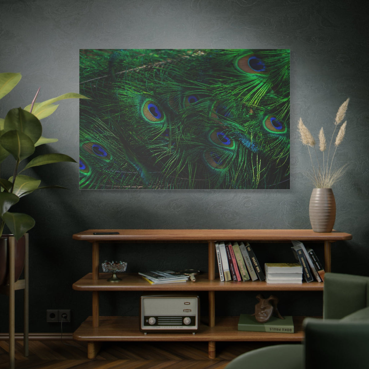 Elegant Peacock Feather Canvas Wall Art – Vibrant Wildlife Decor for Home & Office Spaces - ART OF ROYALS