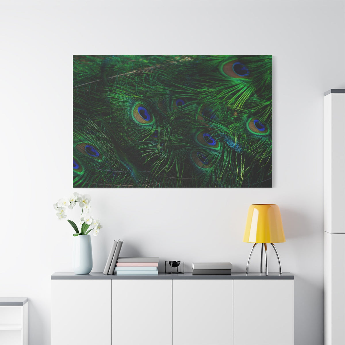 Elegant Peacock Feather Canvas Wall Art – Vibrant Wildlife Decor for Home & Office Spaces - ART OF ROYALS