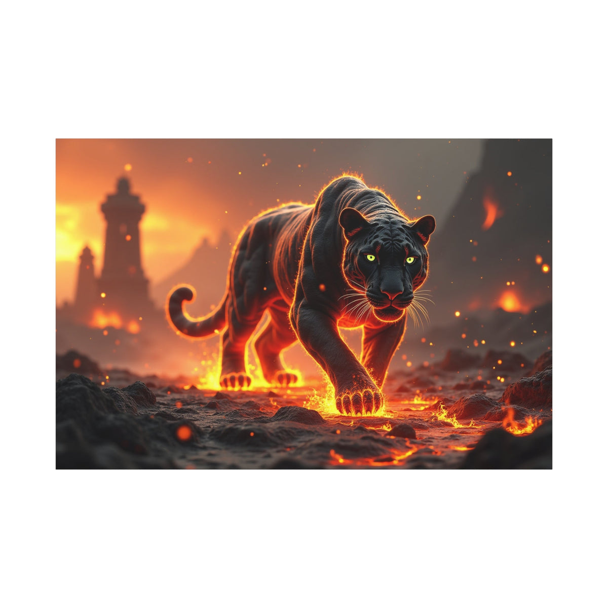 Ember Stalker – The Nightfire Panther - ART OF ROYALS