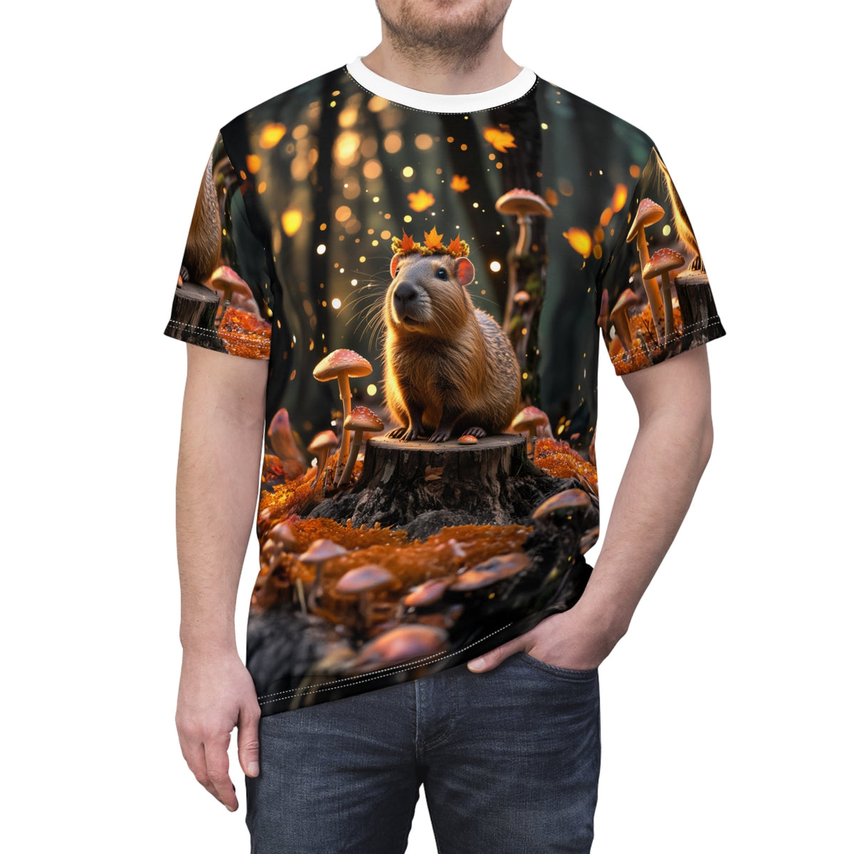 Enchanted Forest Capybara: Keeper of the Glowing Mushrooms - ART OF ROYALS