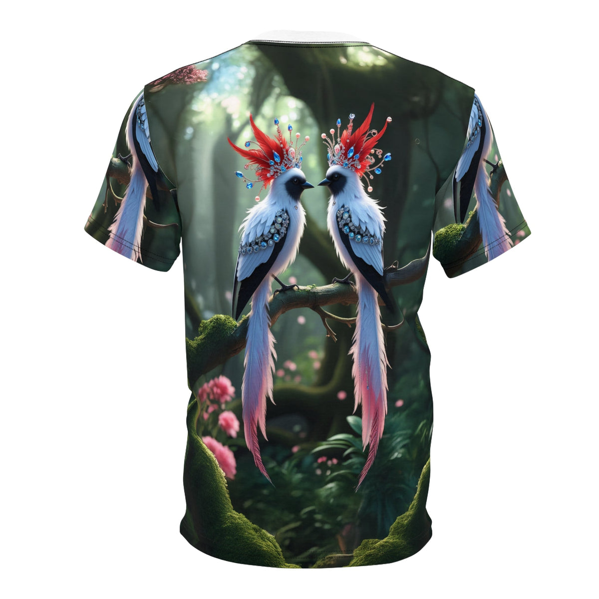 Enchanted Royal Birds – Jewel Crowned Fantasy T-Shirt - ART OF ROYALS