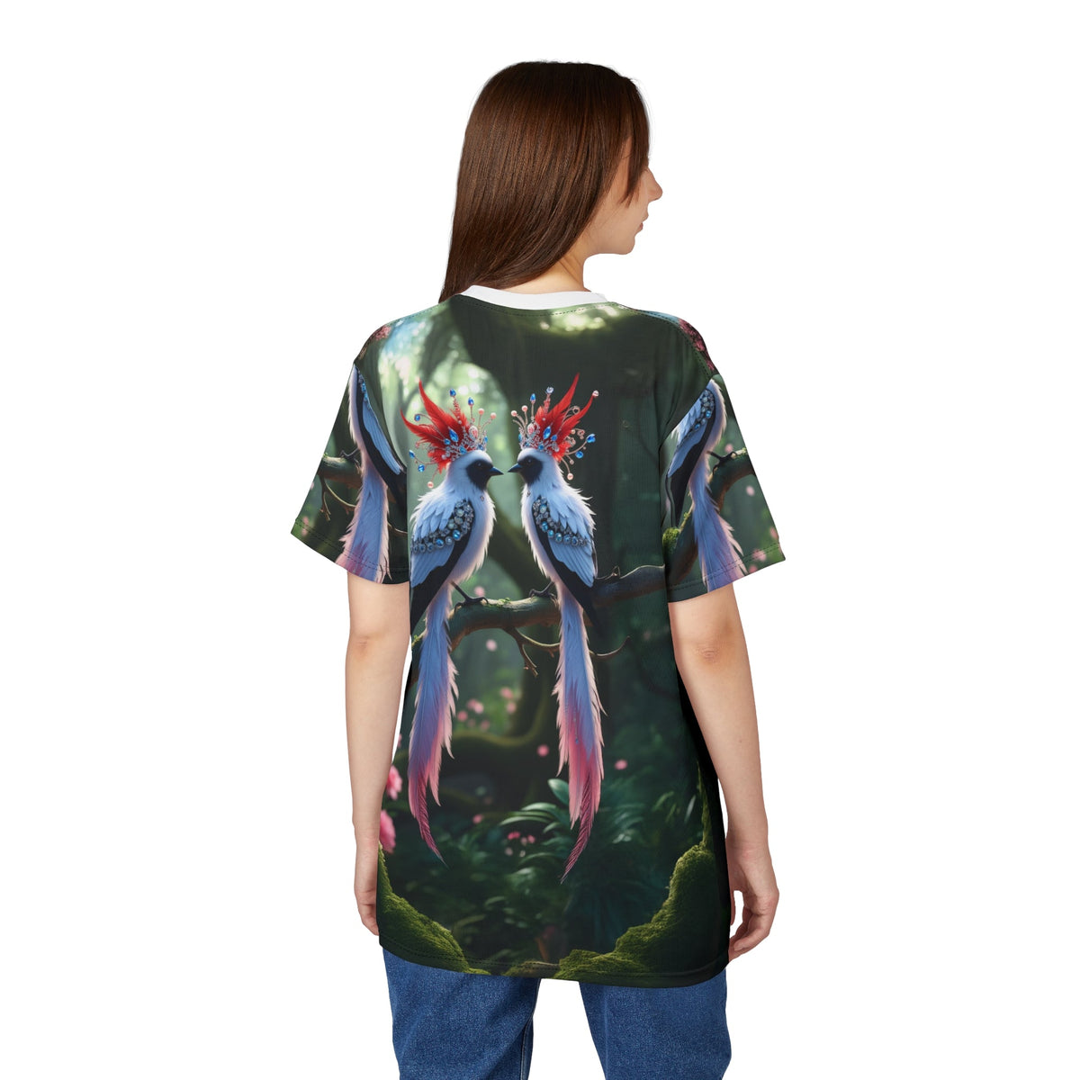 Enchanted Royal Birds – Jewel Crowned Fantasy T-Shirt - ART OF ROYALS