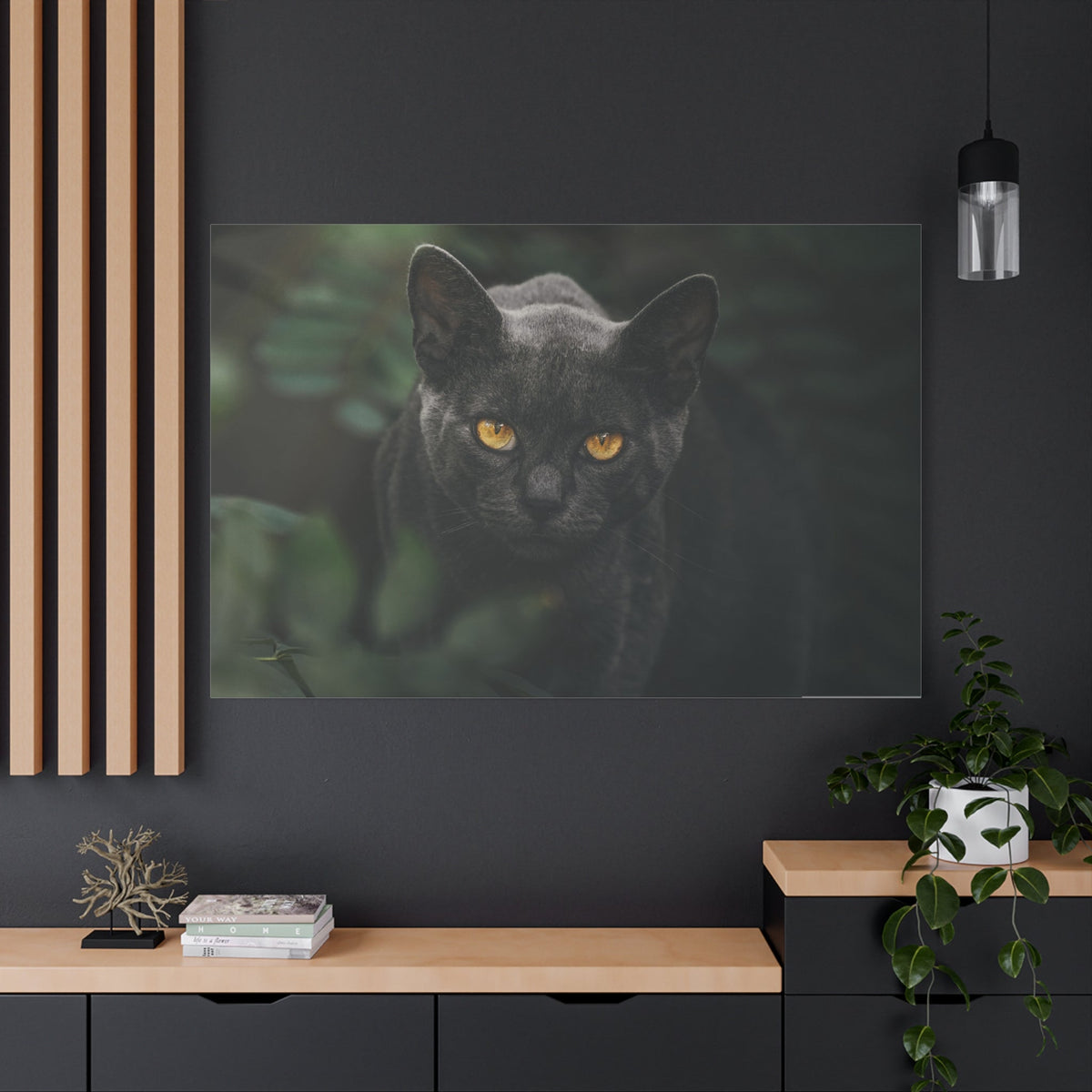 Enchanting Cat Eyes Canvas Wall Art – Mesmerizing Gaze of Grace - ART OF ROYALS