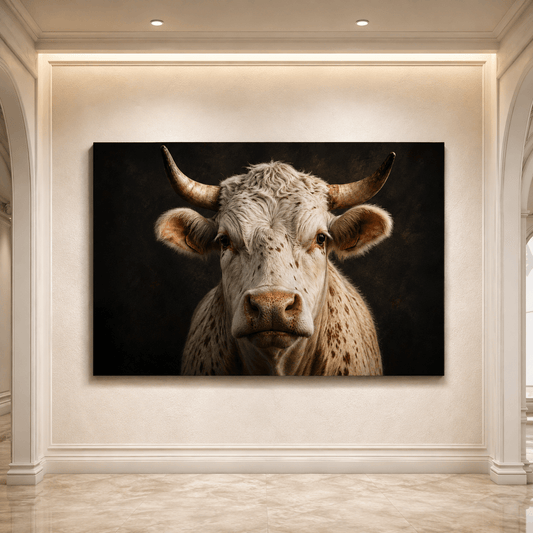 Speckled Cow Studio Portrait Wrapped Canvas Wall Art – Moody Farmhouse Photography Print - ART OF ROYALS