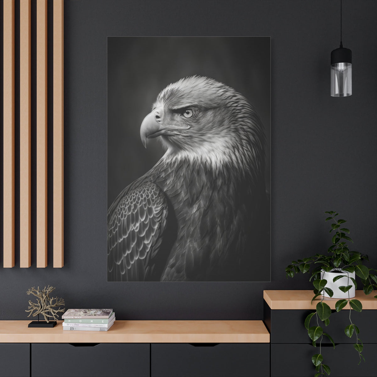 Fierce Hawk Canvas Wall Art – Stunning Wildlife Photography for Bold Spaces - ART OF ROYALS