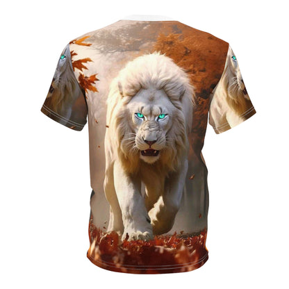 Fierce White Lion – Autumn Warrior T-Shirt - ART OF ROYALS