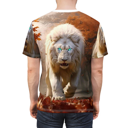Fierce White Lion – Autumn Warrior T-Shirt - ART OF ROYALS