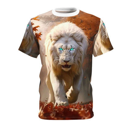 Fierce White Lion – Autumn Warrior T-Shirt - ART OF ROYALS