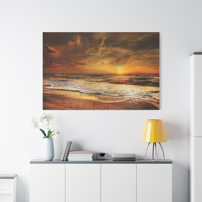 Fiery Dusk – Sunset Over the North Sea - ART OF ROYALS