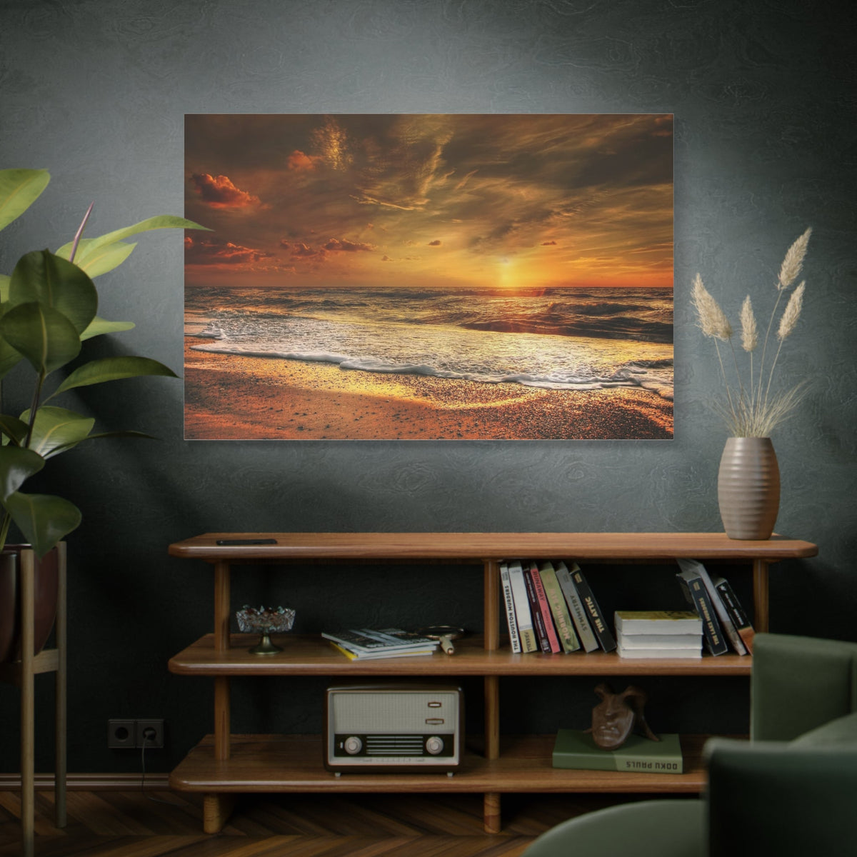 Fiery Dusk – Sunset Over the North Sea - ART OF ROYALS