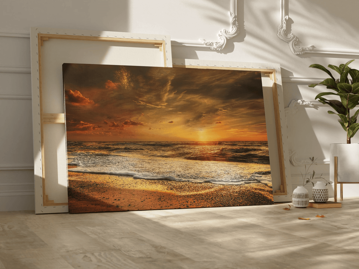 Fiery Dusk – Sunset Over the North Sea - ART OF ROYALS