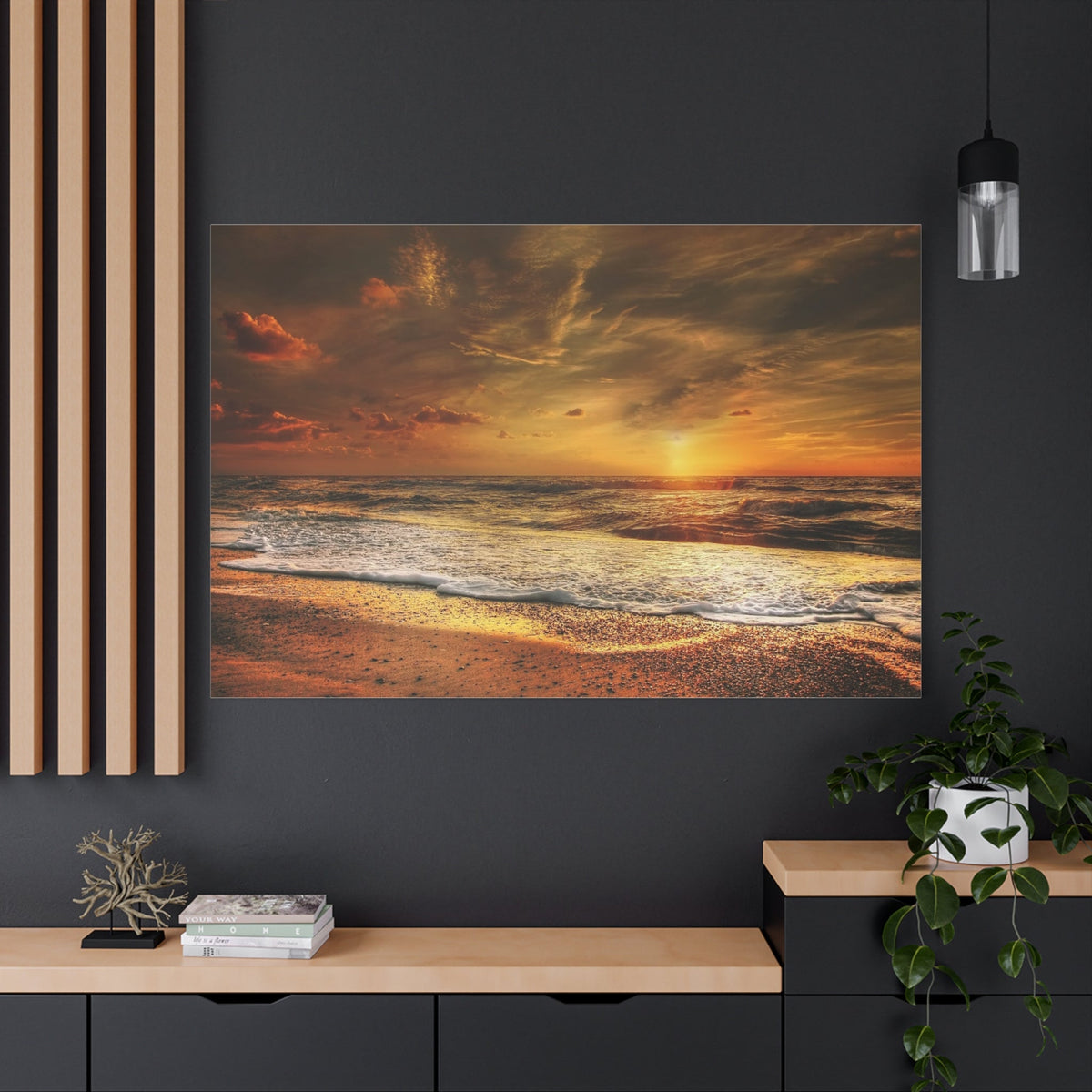 Fiery Dusk – Sunset Over the North Sea - ART OF ROYALS