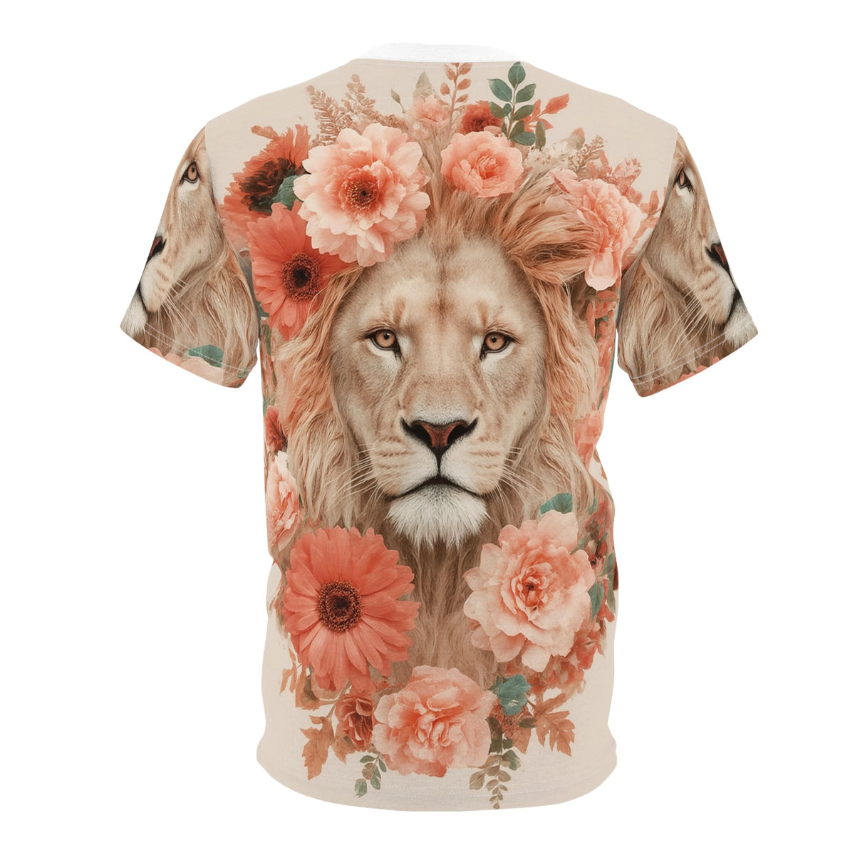 🌸 Floral King Lion – Grace & Power T-Shirt - ART OF ROYALS