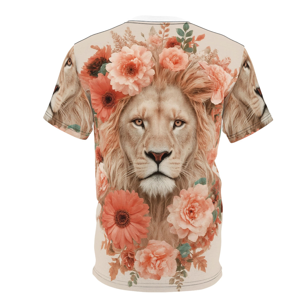 🌸 Floral King Lion – Grace & Power T-Shirt - ART OF ROYALS